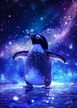 Penguin Under the Stars