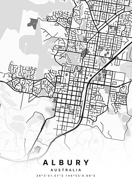 Albury Australia City Map