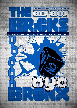 Hip Hop NYC Bronx Metal Plate