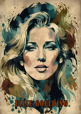 Ellie Goulding Watercolor Portrait
