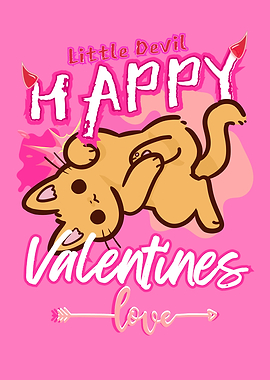 Playfull Kitty Happy Valentines Gift