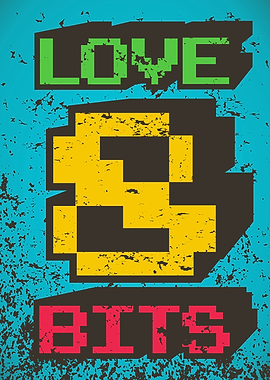 Love 8 Bits Pixel Art