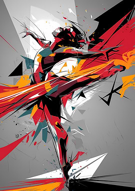 Abstract Geometrical Dance Pose