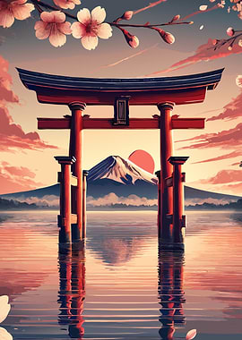 Mount Fuji Torii Gate