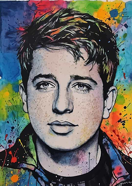 Charlie Puth Watercolor Portrait