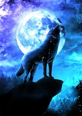 Soul of the Moon Wolf Howling