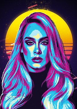 Adele Retro Art