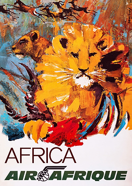 African Lion Painting
