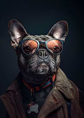 French Bulldog in Sunglasses