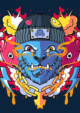 Cool Lion with Chain