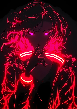 Neon Anime Girl