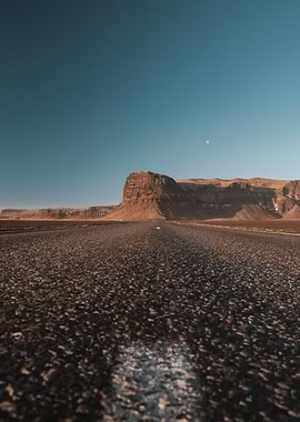 Empty Road to Mountains