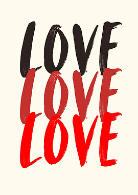 Love Word Typography Art