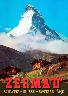 Zermatt Switzerland Travel Poster