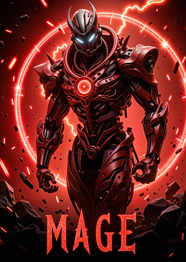 Red Cyborg Mage