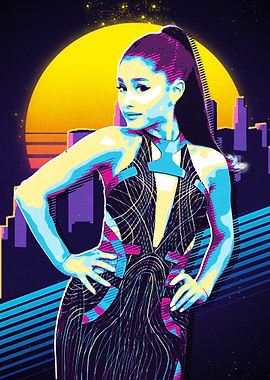 Ariana Grande Retro Art