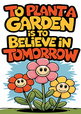 Garden Quote with Flowers