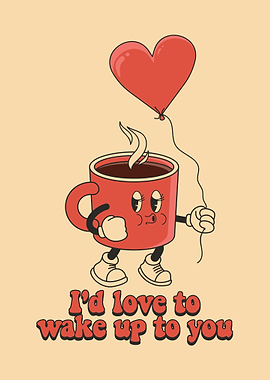Retro Coffee Love Art