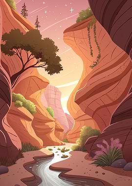 Antelope Canyon River Scene