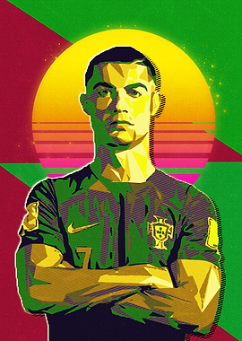 Cristiano Ronaldo Retro Art