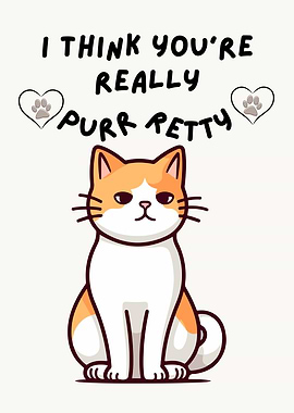 Cute Pretty Cat Pun