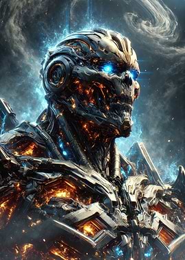 Aetherborn Skull Colossus: The Cybernetic Sentinel of the Stars