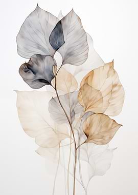 Watercolor Leaf Art