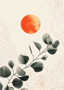 Minimalist Eucalyptus Sun