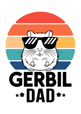 Gerbil Dad Retro Design