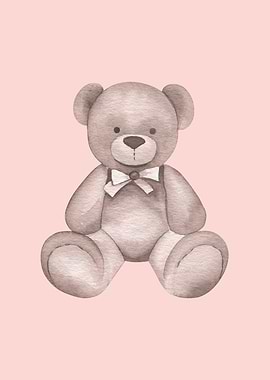Watercolor Teddy Bear