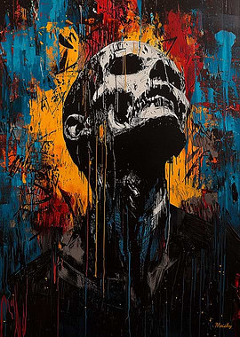 Agony and Awakening Contemporary Expressionist Artwork