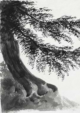 Ink Wash Tree Branch
