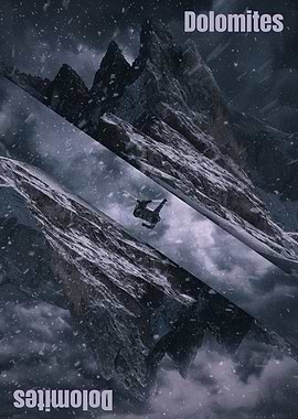 Ski Poster - Dolomites