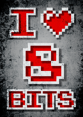 I Love 8 Bits Pixel Art