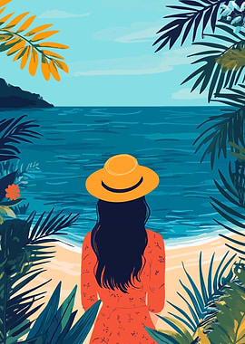 Lone Woman by the Sea