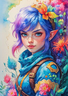 Watercolor Fantasy Portrait