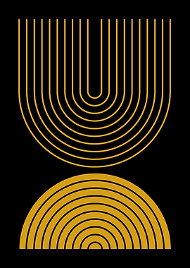 Golden Arches Abstract Art