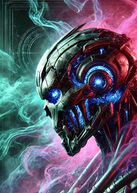 Cybernetic Neon Revenant: The Warlord Machine Reaper