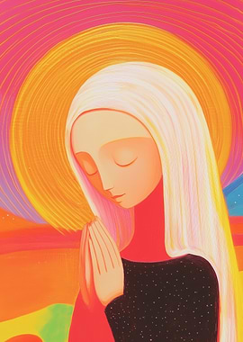 Woman Praying in Light