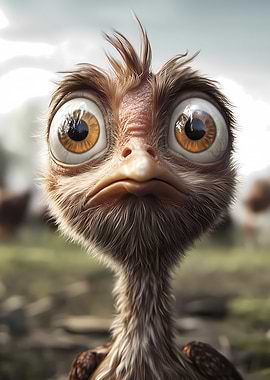 Cute Ostrich Chick
