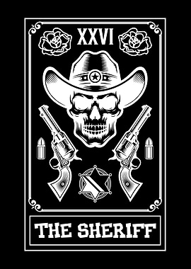 The Sheriff Skull Card