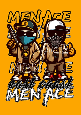 East Coast Menace Hip Hop Poster
