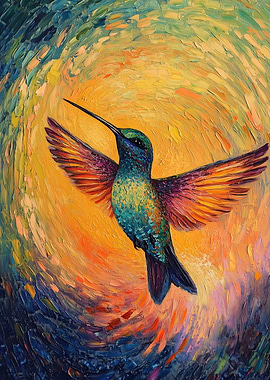 Hummingbird in Flight