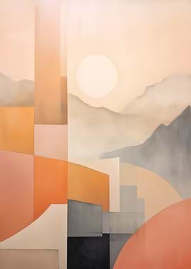 Abstract Mountain Artwork