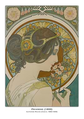 Primrose Art Nouveau Poster