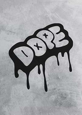 Black Drip Graffiti Art