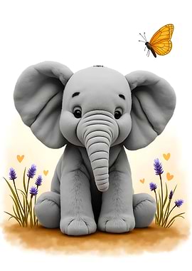 Cute Elephant Plush Toy