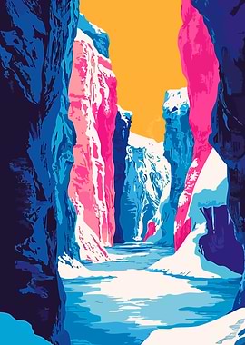 Ice Cave Iceland Minimalist Art