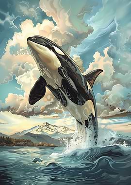 Majestic Orca Rising