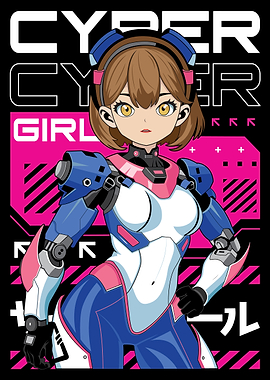 Cyberpunk Anime Girl Manga Art